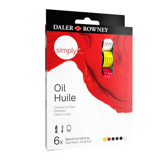 ESTOJO OLEO DALER ROWNEY SIMPLY 06 TUBOS 12ML
