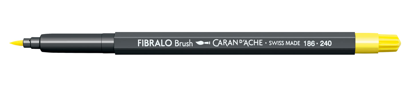 CANETA FIBRALO BRUSH 240 AMARELA 186240