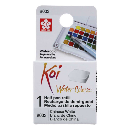 AQUARELA SAKURA KOI HALF PAN BRANCO CHINES - 03