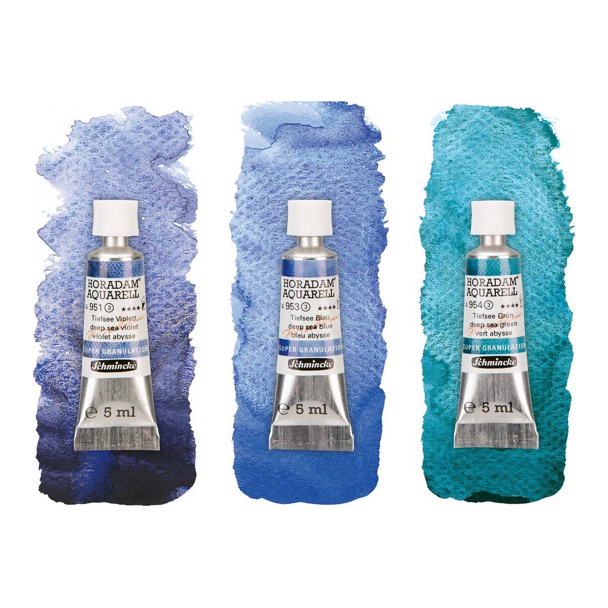 ESTOJO AQUARELA SCHMINCKE HORADAM SUPER GRANUL 5ML DEEP SEA C/ 03