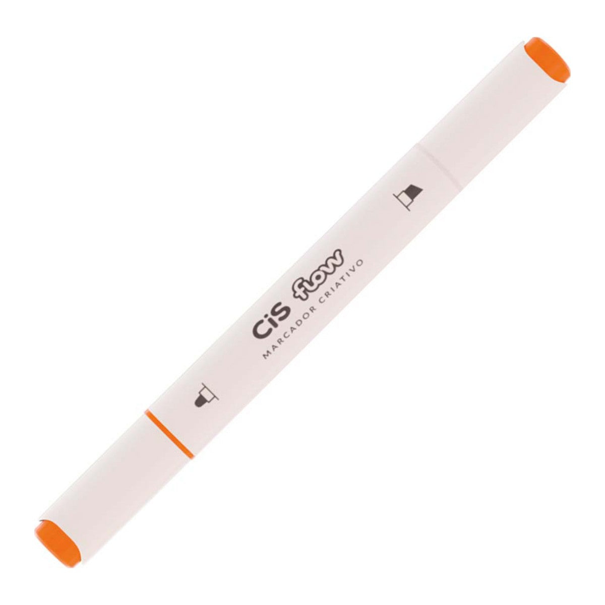 MARCADOR CRIATIVO CIS FLOW DUPLA 23 LARANJA