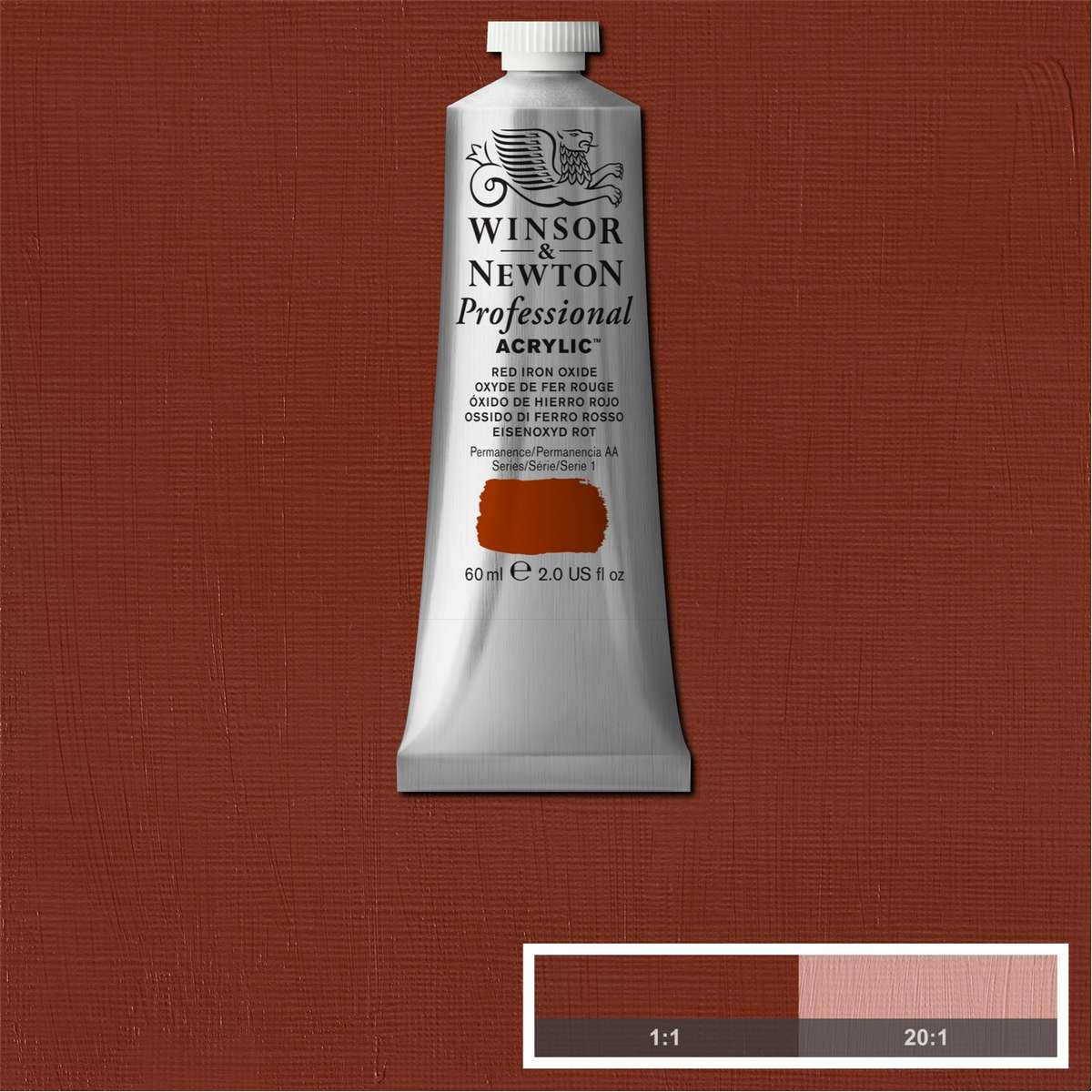 ACRILICA WINSOR NEWTON PROFISSIONAL 60ML 560 RED IRON OXIDE S1