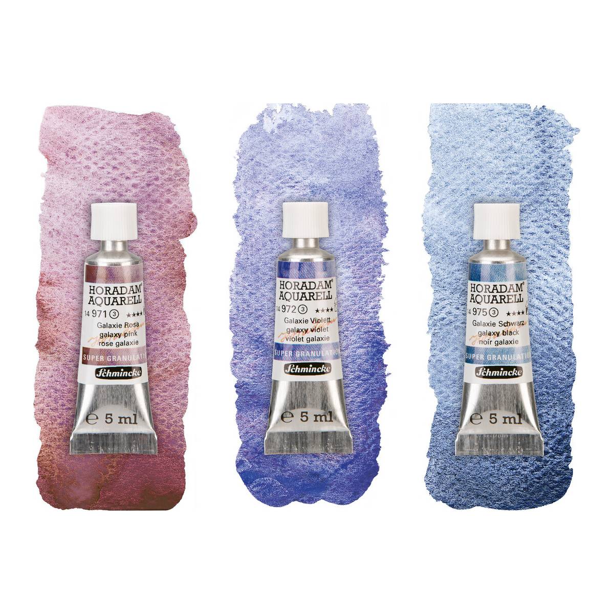 ESTOJO AQUARELA SCHMINCKE HORADAM SUPER GRANUL 5ML GALAXY C/ 03