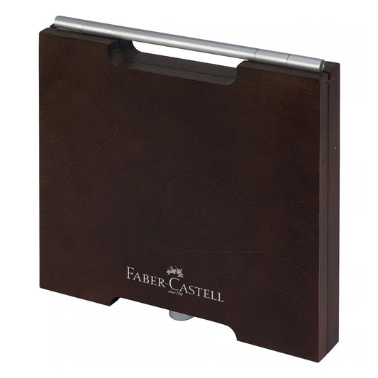 ESTOJO LAPIS ESBOÇO FABER CASTELL PITT MONOCHROME SET 86 PÇS