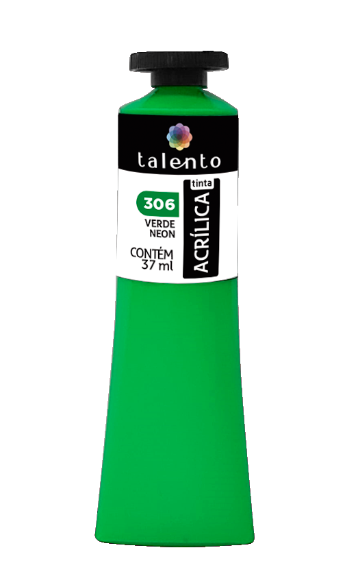 ACRILICA TALENTO 037ML 306 VERDE NEON