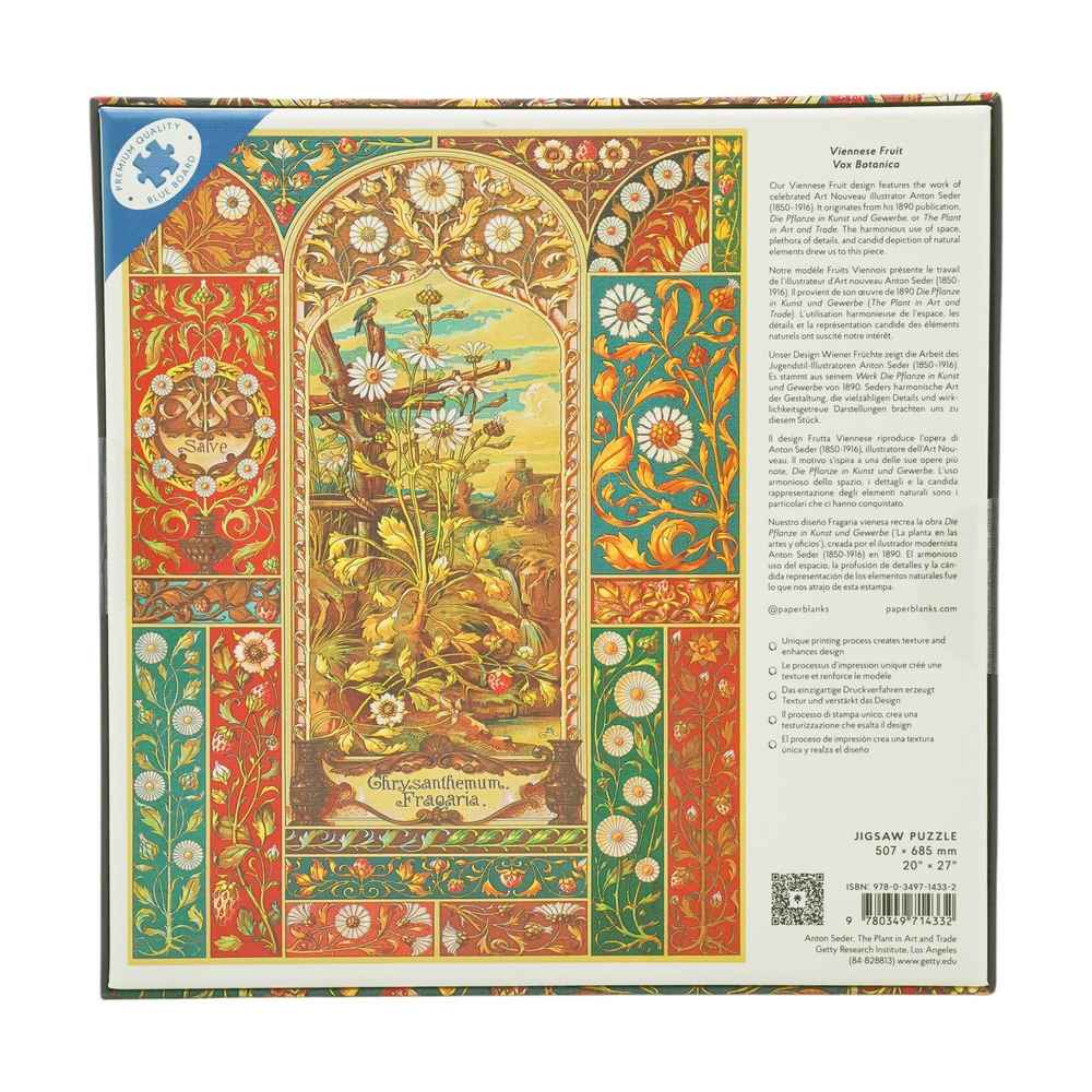 QUEBRA CABECAS PUZZLE PAPERBLANKS 1000 PCS VIENNESE FRUIT PA1433-2