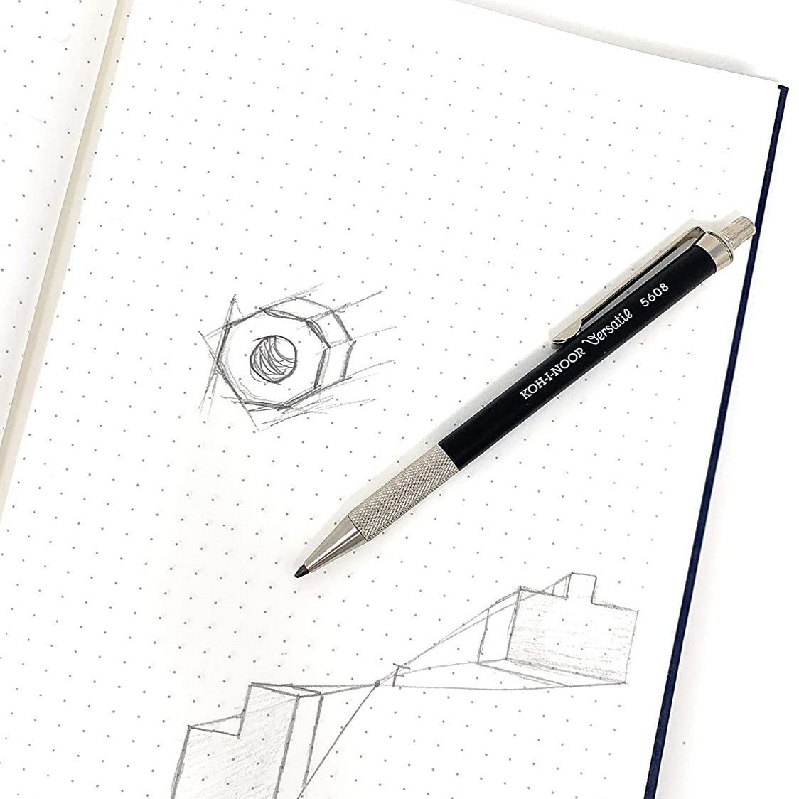 LAPISEIRA 2,0MM KOH-I-NOOR NOTEBOOK METAL PRETA 5608