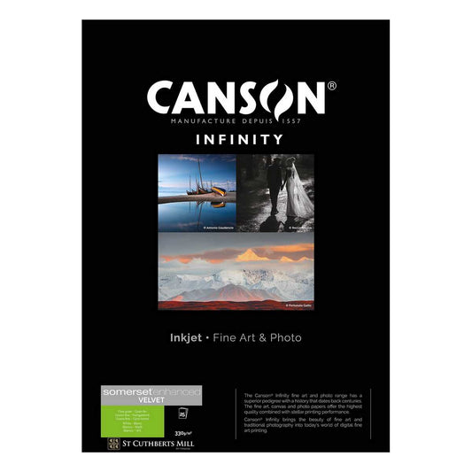 CANSON INFINITY SOMERSET ENHANCED VELVET GF A3 330G 25 FL