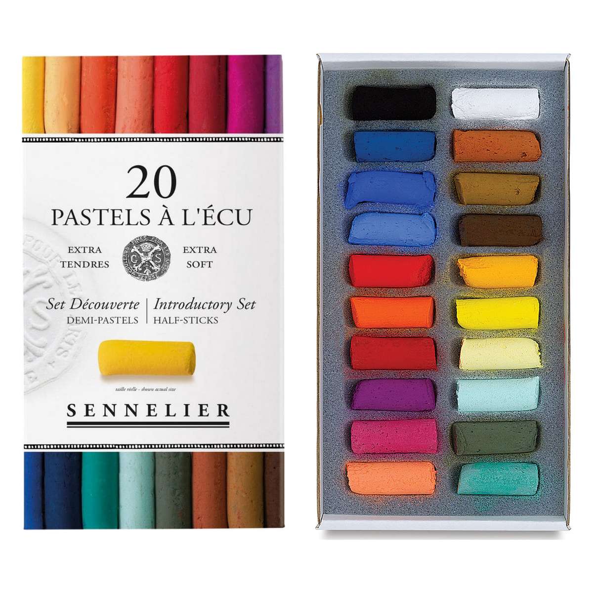 PASTEL SECO SENNELIER EXTRA SOFT 20 CORES HALF STICK