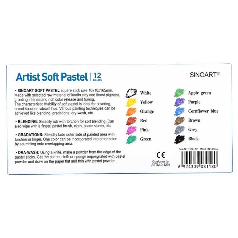 PASTEL SECO SINOART 12 CORES MACIO P099_12C