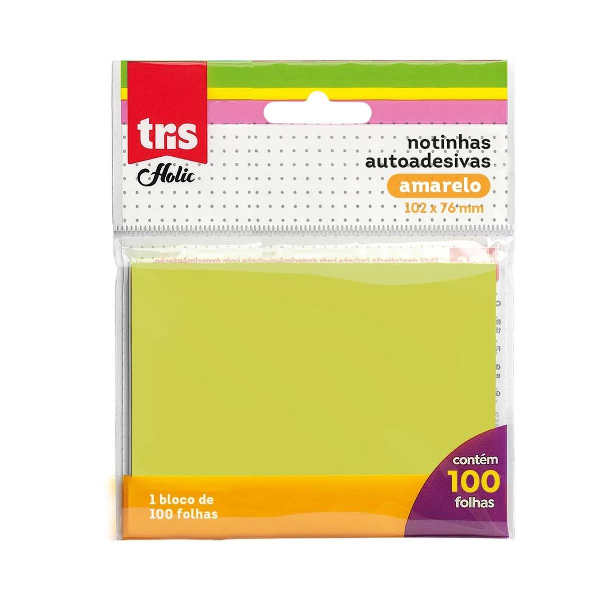 POST-IT NOTAS AUTOADESIVAS TRIS HOLIC AMARELO 102x76cm 100FL