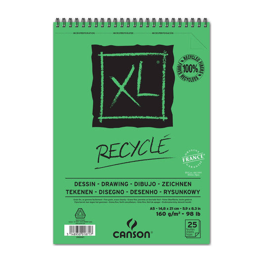 BLOCO CANSON XL RECYCLE (RECICLADO) A5 160g/m2 25 FOLHAS