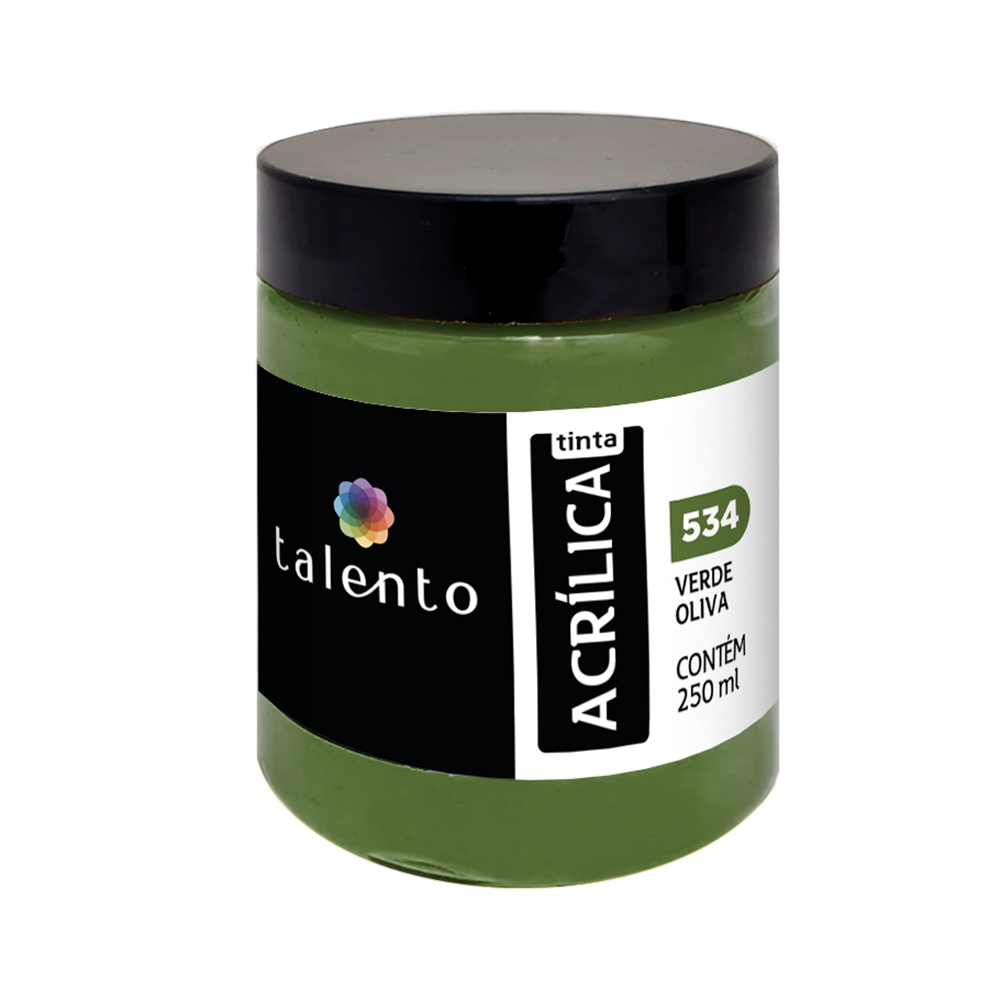 ACRILICA TALENTO 250ML 534 VERDE OLIVA
