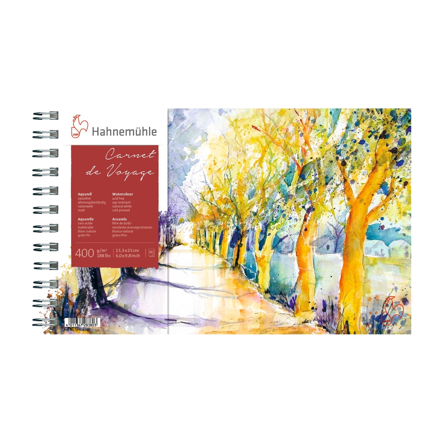 BLOCO HAHNEMUHLE CARNET VOYAGE 400g/m2 15x25 15 FOLHAS