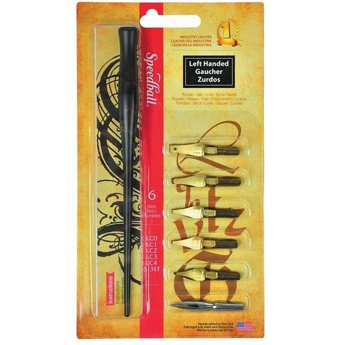 CANETA CALLIGRAPHY SPEEDBALL 2969 LEFT HAND SET (PENAS CANHOTOS)