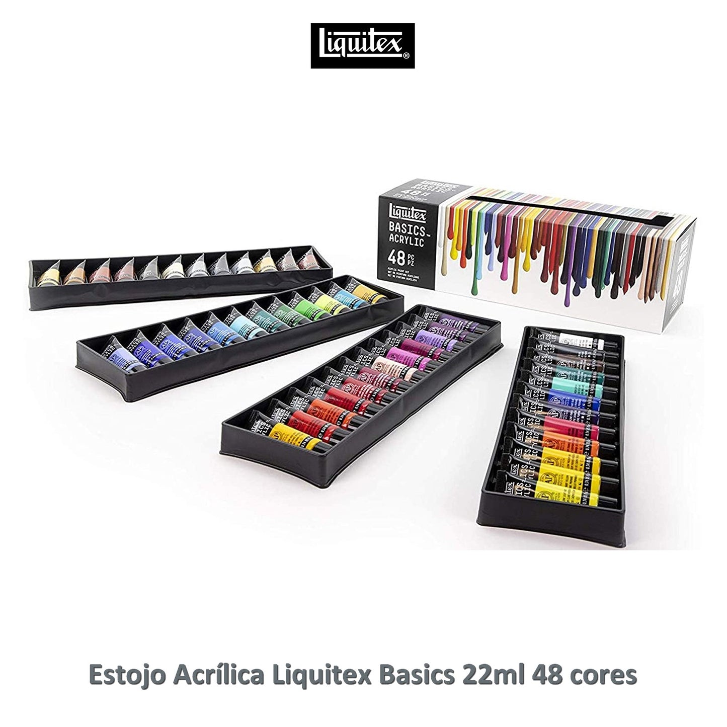 ACRILICA LIQUITEX BASICS ESTOJO 48 CORES 022ML