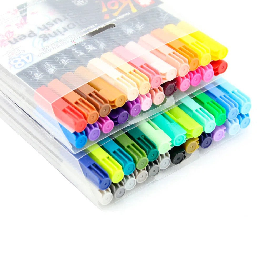 CANETA SAKURA KOI COLORING BRUSH C/ 48 SORTIDAS