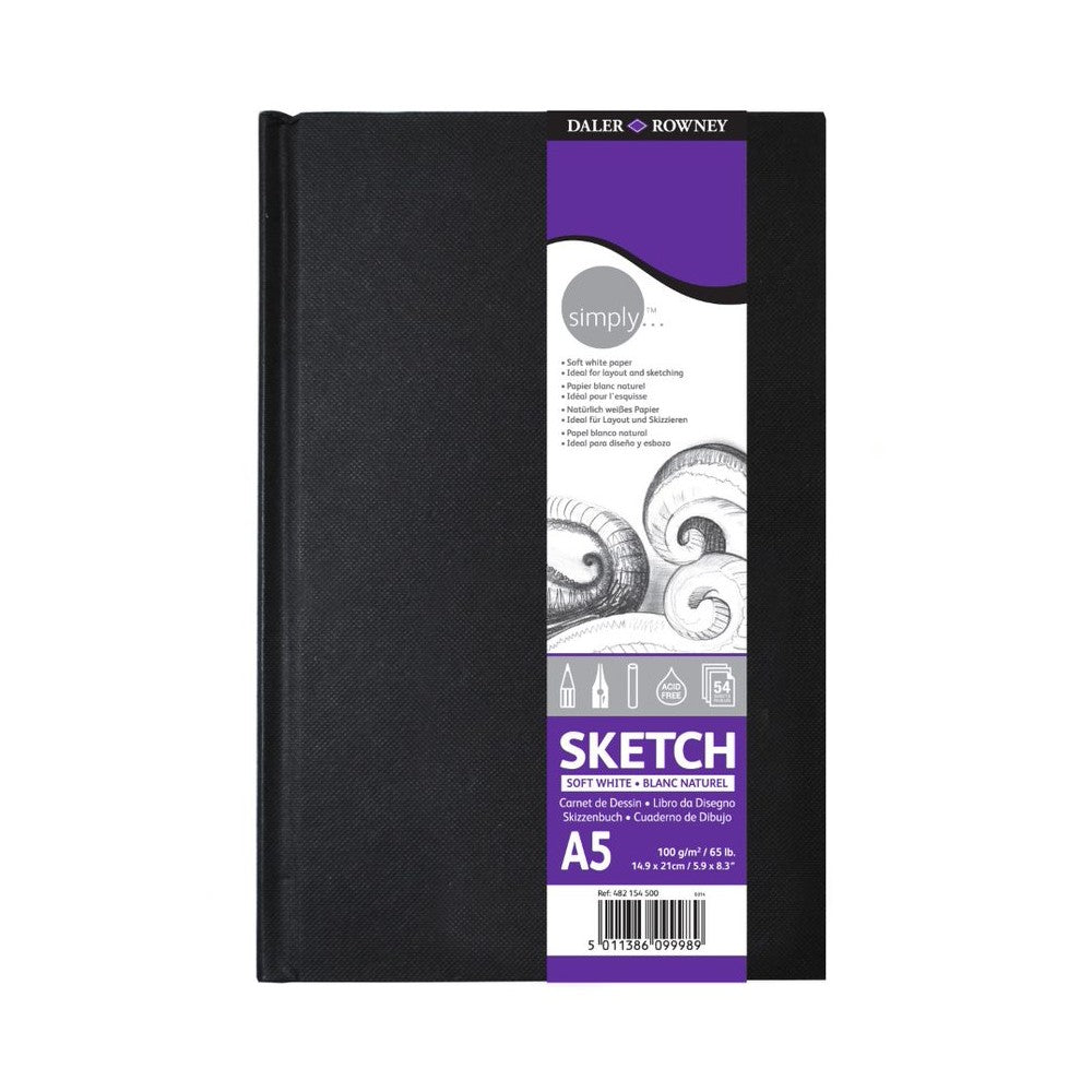 SKETCH BOOK DALER ROWNEY SIMPLY A5 14,9X21MM 100G/M2 54FLS