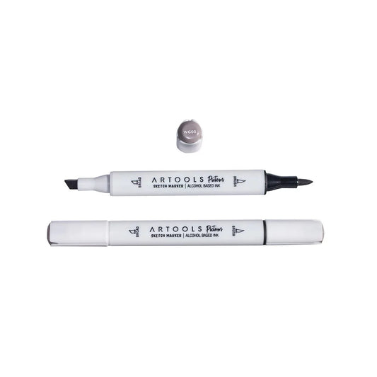 MARCADOR ARTOOLS PICTOM PONTA DUPLA WARM GRAY 5 (WG05)