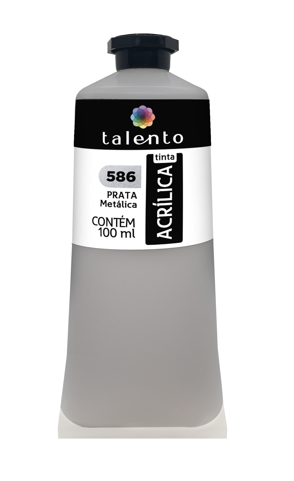 ACRILICA TALENTO 100ML 586 PRATA METALICO