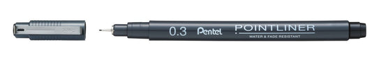 CANETA PENTEL POINTLINER 0,3MM PRETA