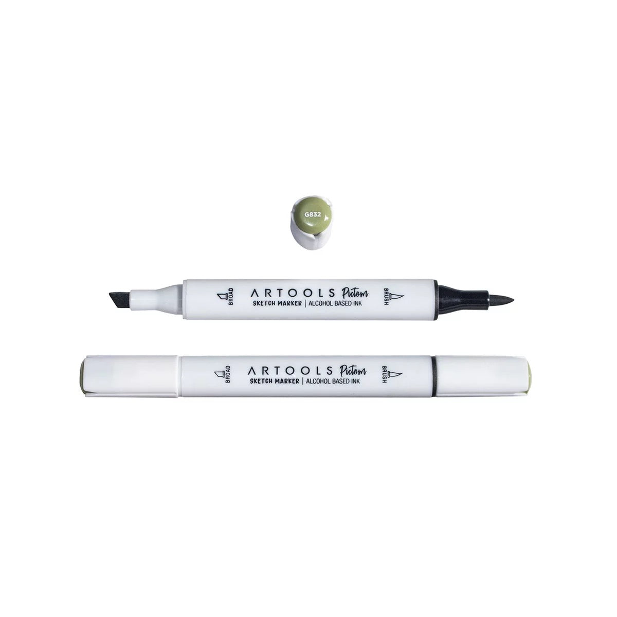 MARCADOR ARTOOLS PICTOM PONTA DUPLA FERN GREEN (G832)
