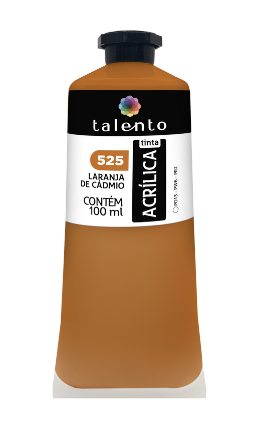 ACRILICA TALENTO 100ML 525 LARANJA DE CADMIO