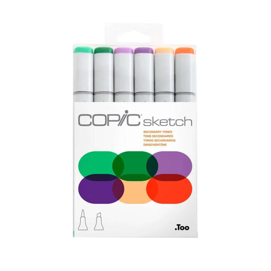ESTOJO COPIC SKETCH C/ 06 SECONDARY TONES
