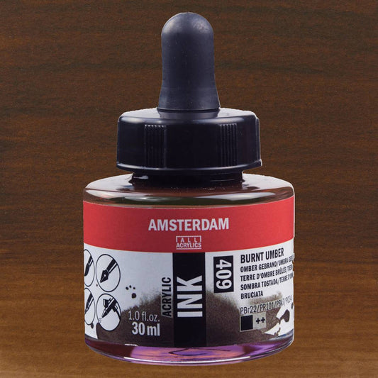 ACRILICA TALENS AMSTERDAM INK! 409 BURNT UMBER 030ml