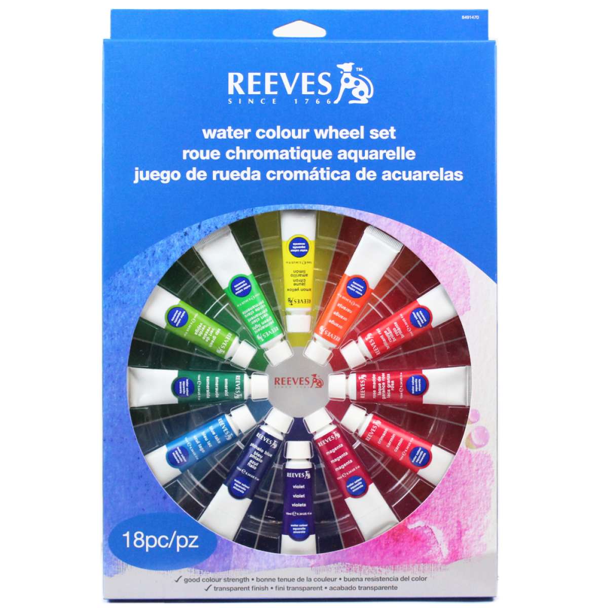 ESTOJO AQUARELA REEVES 14 CORES KIT + DISCO CORES WHEEL 8491470