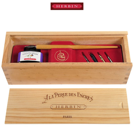 ESTOJO CALIGRAFIA HERBIN "A LA PERLE DES ENCRES" C/ 06 ITENS