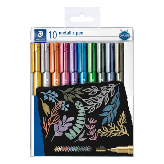 CANETA STAEDTLER METALLIC MARKER C/ 10 CORES 8323TB10