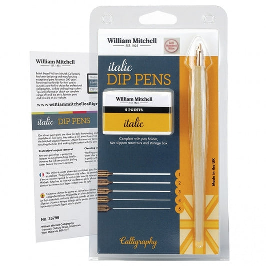 ESTOJO CALIGRAFIA WILLIAM MITCHELL ITALIC DIP PENS LEFT HAND