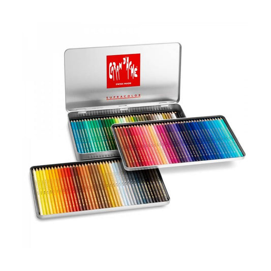 ESTOJO LAPIS AQUARELAVEL CARAN D´ACHE SUPRACOLOR 120 CORES