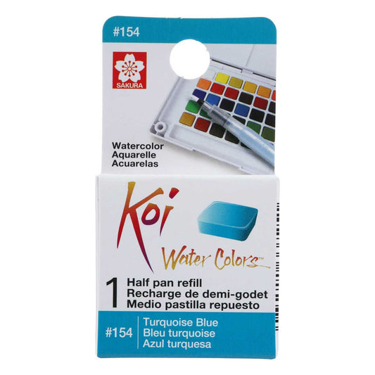 AQUARELA SAKURA KOI HALF PAN AZUL TURQUESA - 154