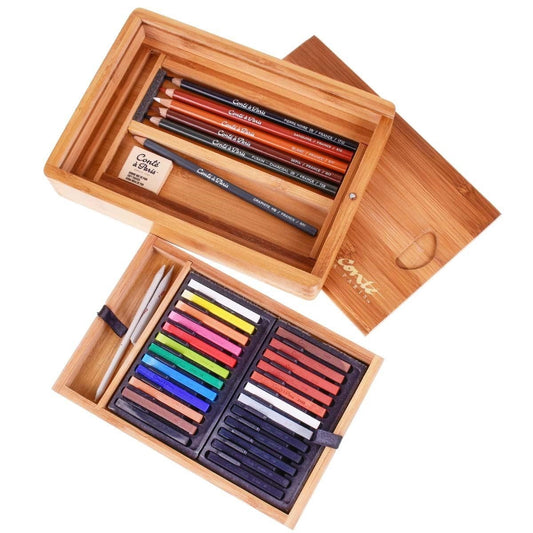 ESTOJO CONTE BAMBOO BOX SKETCHING PENCIL