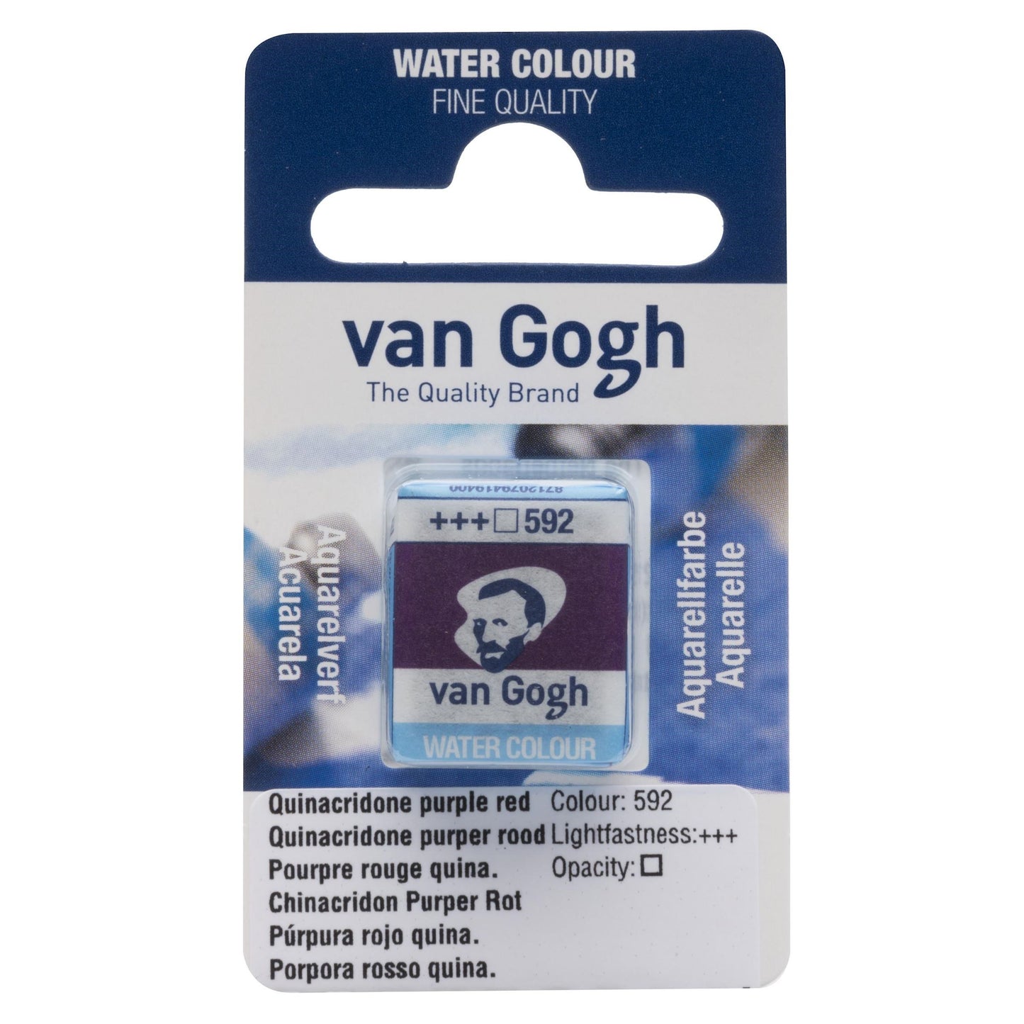 AQUARELA TALENS VAN GOGH HALF PAN 592 QUINA PURPLE RED