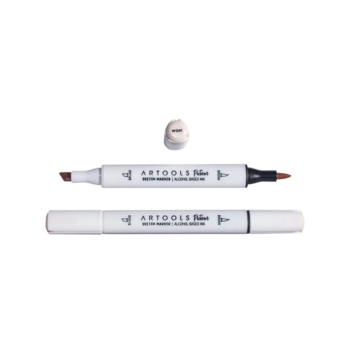 MARCADOR ARTOOLS PICTOM PONTA DUPLA WARM GRAY 1 (WG01)