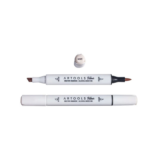 MARCADOR ARTOOLS PICTOM PONTA DUPLA WARM GRAY 1 (WG01)