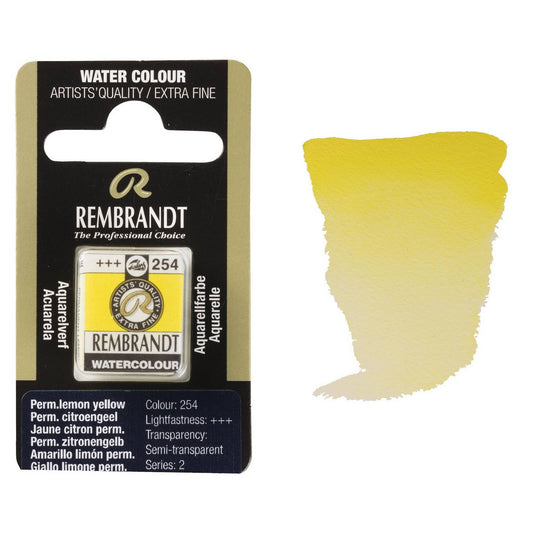 AQUARELA TALENS REMBRANDT HALF PAN 254 PERMANENT LEMON YELLOW S2