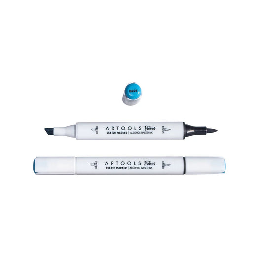 MARCADOR ARTOOLS PICTOM PONTA DUPLA DEEP SKY BLUE (B225)