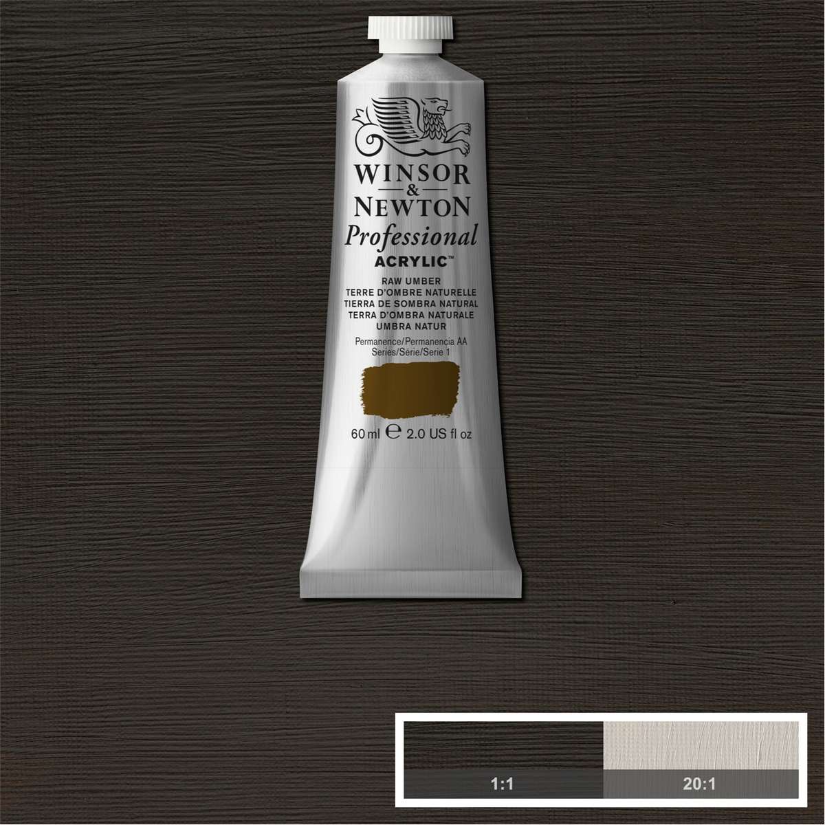 ACRILICA WINSOR NEWTON PROFISSIONAL 60ML 554 RAW UMBER S1