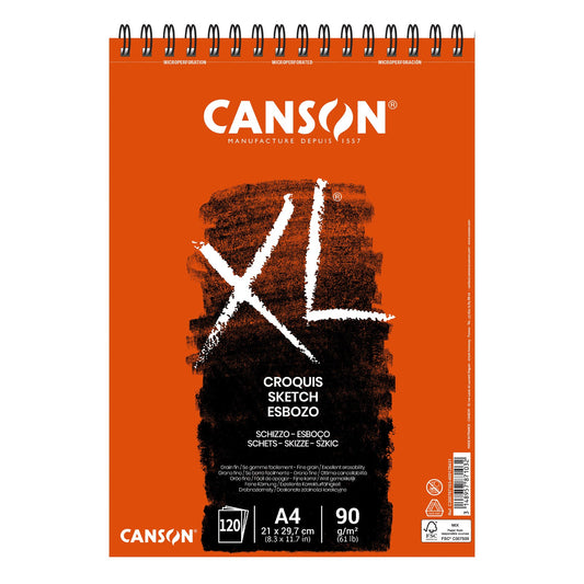 BLOCO CANSON XL CROQUIS A4 90g/m2 120 FOLHAS