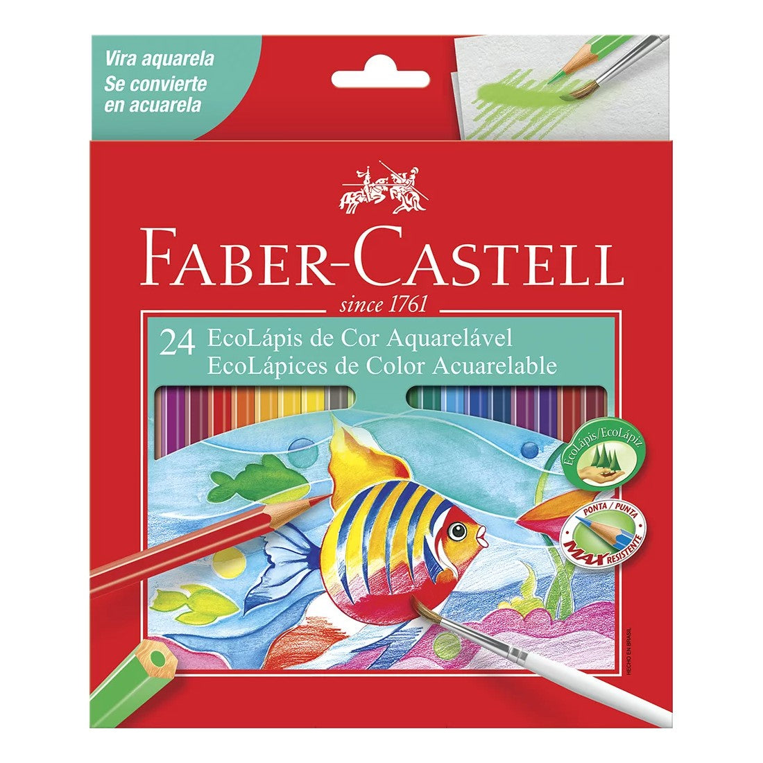 LAPIS AQUARELAVEL FABER 24 CORES