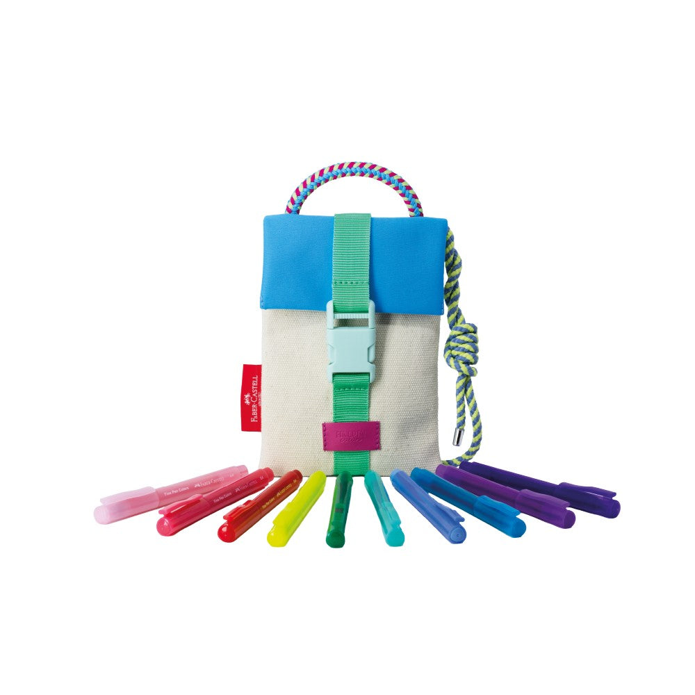 ESTOJO FINE PEN SHOULDER BREEZE 10 CORES + BAG