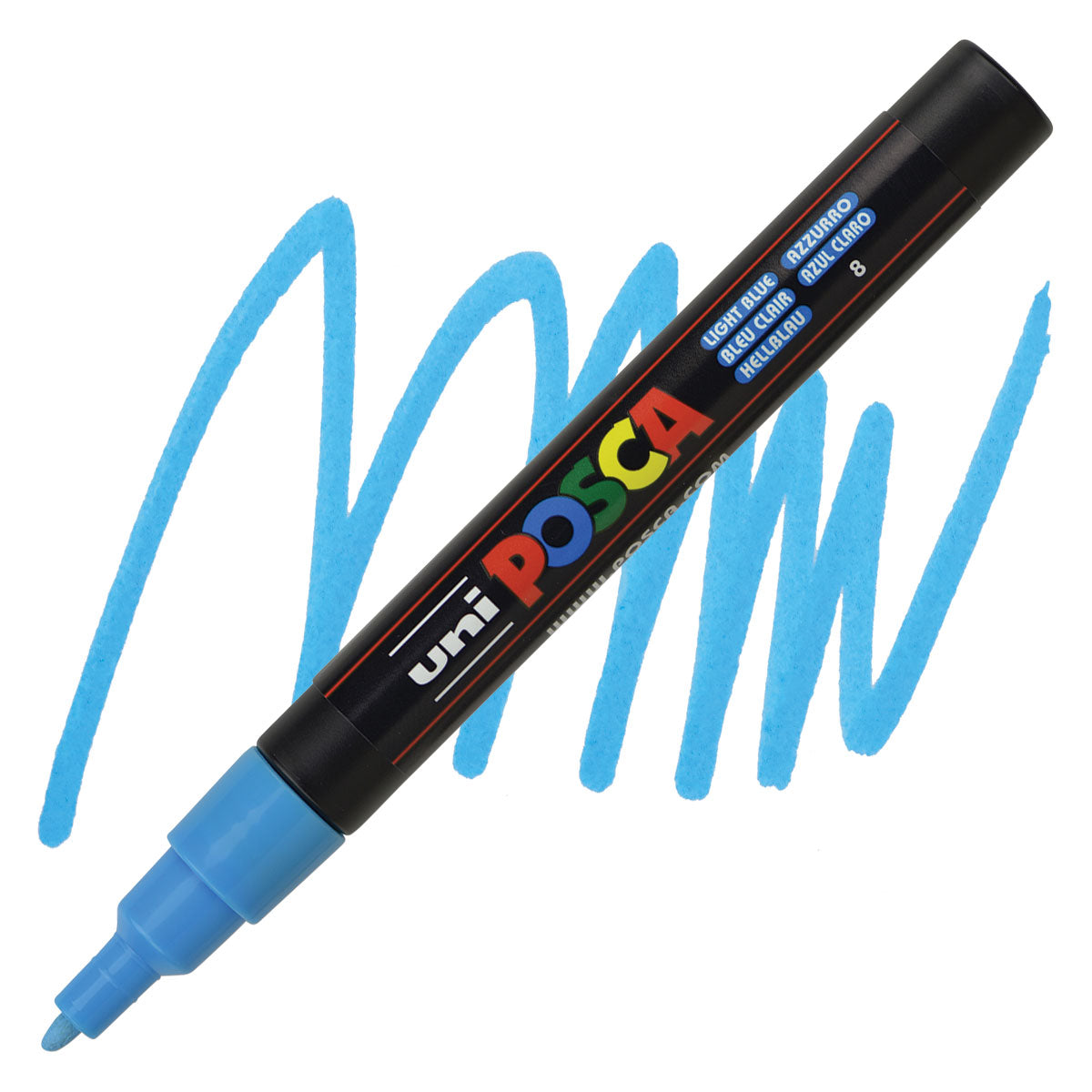 CANETA POSCA PC-3M 08 AZUL CLARO