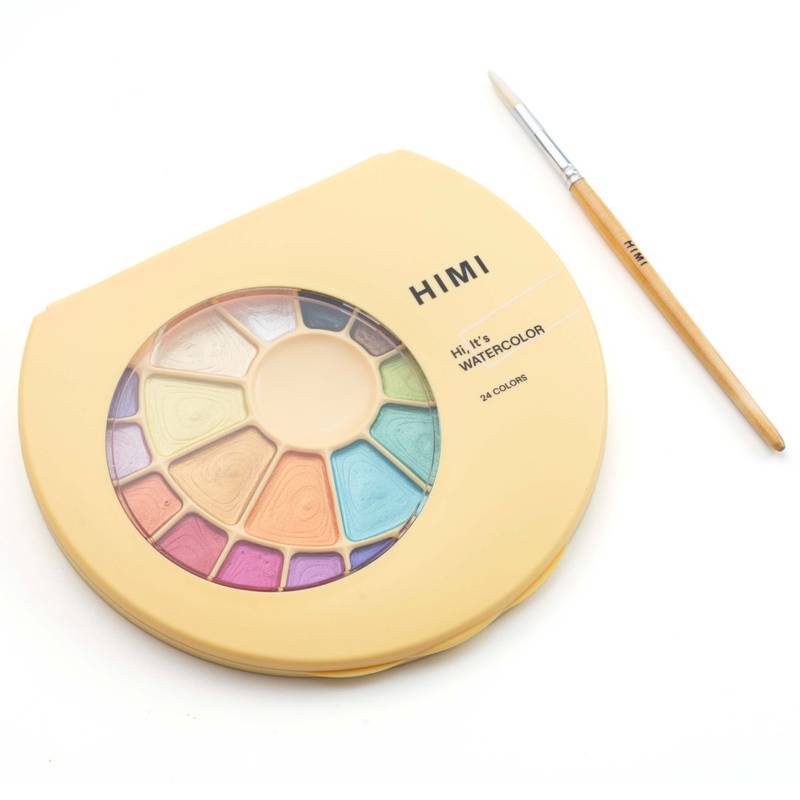 AQUARELA HIMI 24 CORES METALICAS SEMIUMIDA C/ PINCEL YSC192