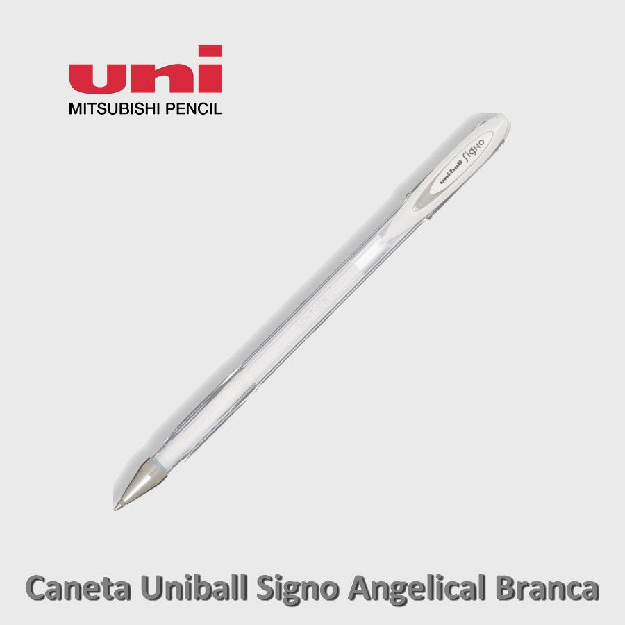 CANETA GEL MITSUBISHI UNI BALL ANGELICAL COLORS BRANCA