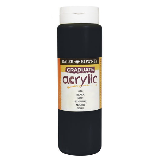 ACRILICA DALER ROWNEY GRADUATE 500ML 026 PRETO