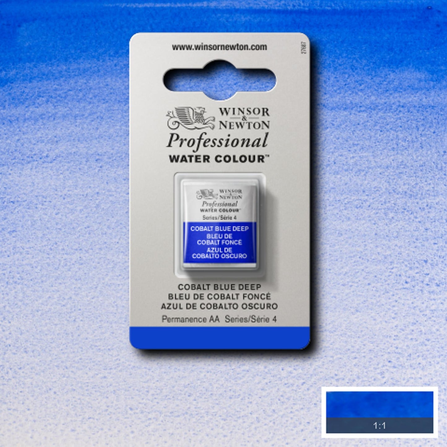 AQUARELA WINSOR NEWTON ARTISTS H PAN 180 COBALT BLUE DEEP S4